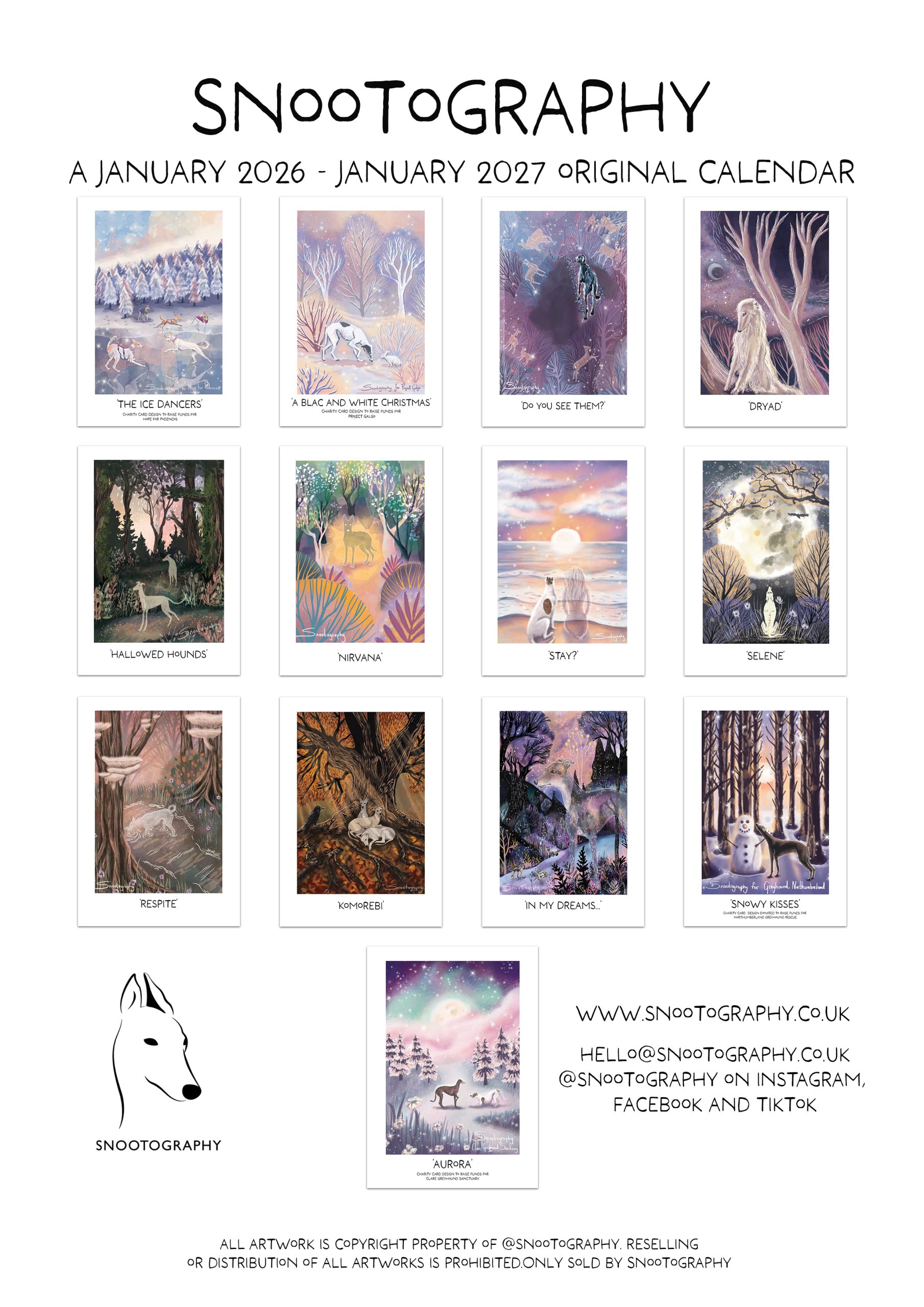 Snootography Calendar 2026/2027 Presale